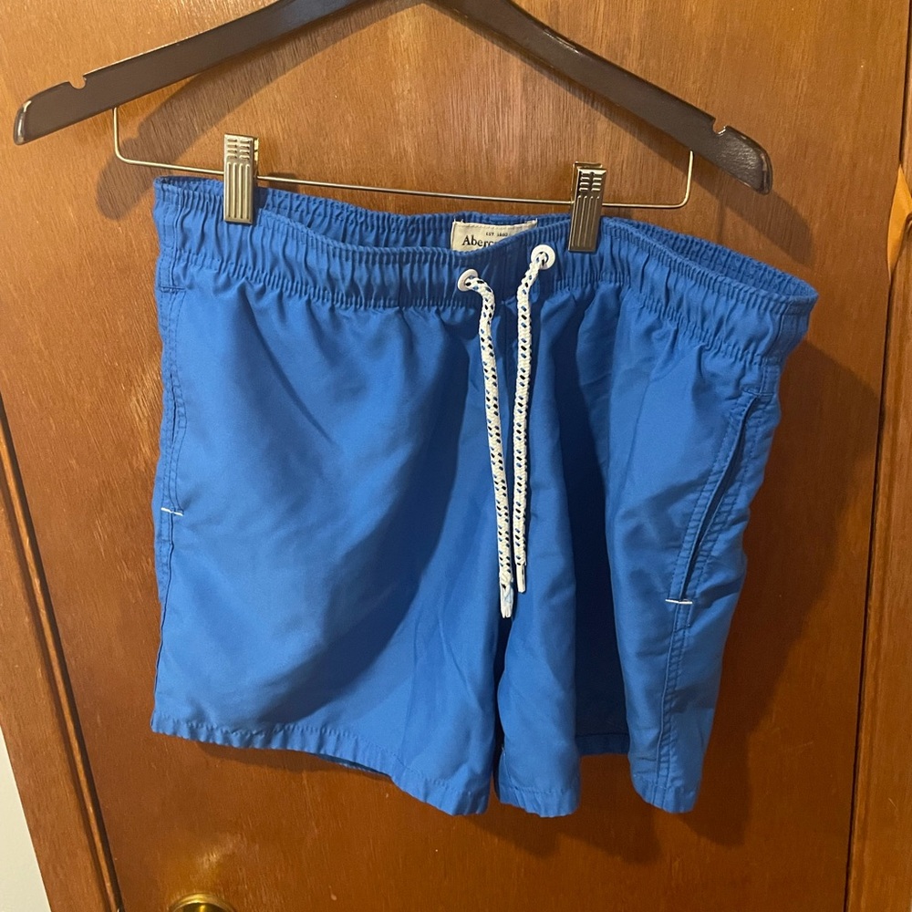 Abercrombie & Fitch Men's‎ Vibrant Blue Swim Trunks